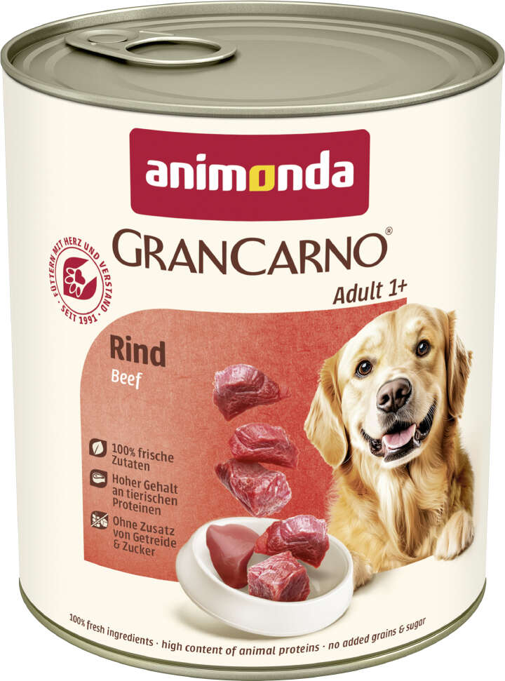 animonda Hunde-Nassfutter GranCarno Adult Rind pur